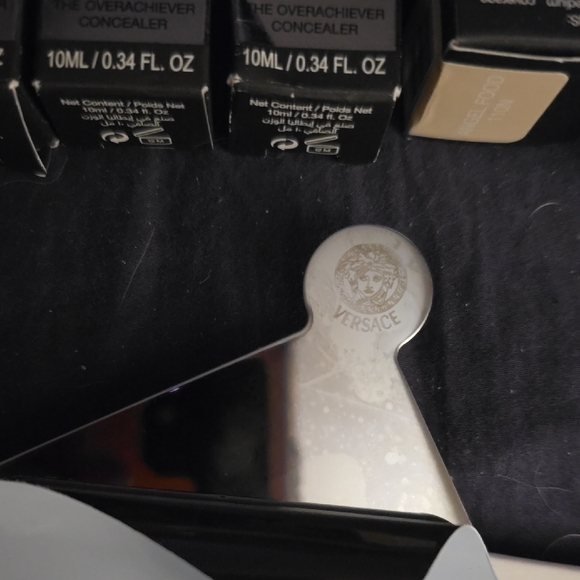 Versace Eros Blue Perfume with Gold Mirror Card Holder Pouch - Picture 3 of 6